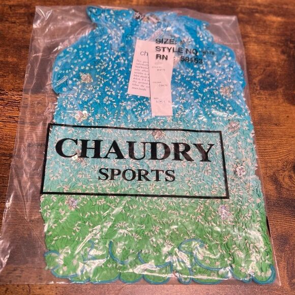Chaudry KC Blue and Green Sequin Stretch Tank Top, Green/Blue. Size Medium. NWT! - Picture 9 of 11